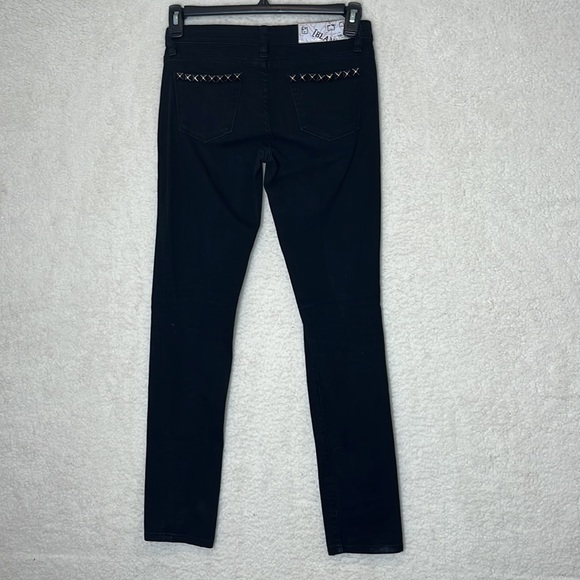Blank NY Womens Black Denim Jeans Grommets Size 27 - Picture 6 of 10